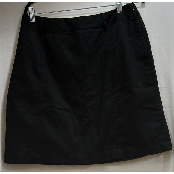 Worthington Womens Black Pencil Skirt Size 12 Stretch Lined Mini Above Knee Goth - Picture 1 of 7